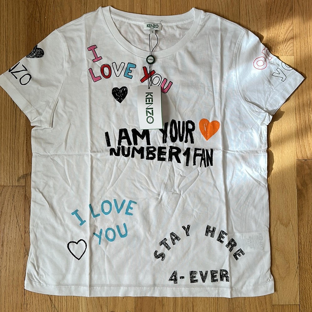 NWT 🥰KENZO Paris t-shirt with letter print, fun, quality
